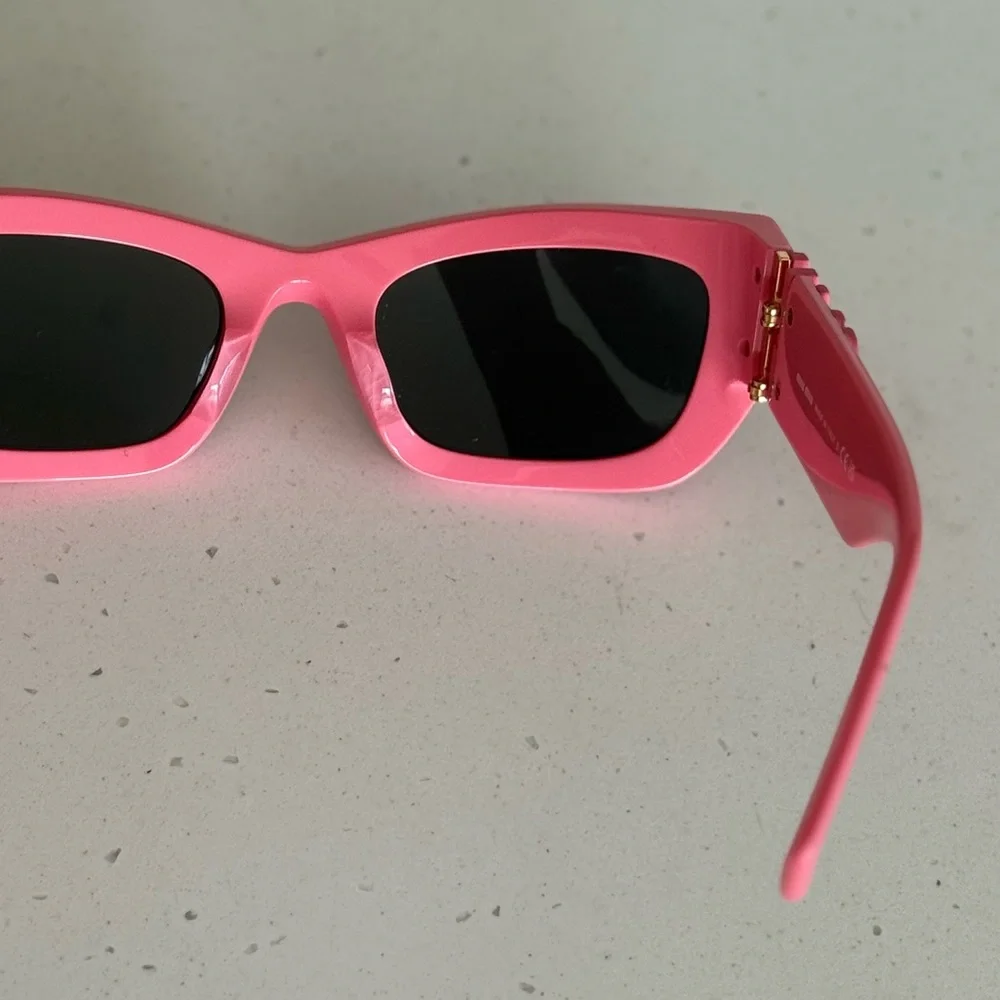 Miu Miu Eyewear Rectangle Frame Sunglasses Pink - Picture 7 of 12